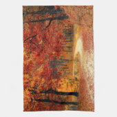Herbststraße Geschirrtuch (Vertikal)