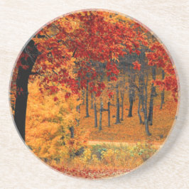 Herbststraße Getränkeuntersetzer