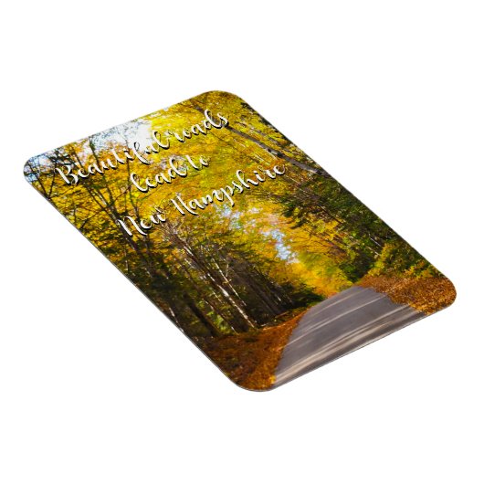 Herbststraße in New Hampshire 2 Magnet (Rechte Seite)