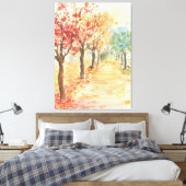 Herbststraße Leinwanddruck (Insitu (Schlafzimmer))