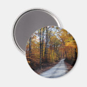 Herbststraße Magnet (Vorderseite/Rückseite)