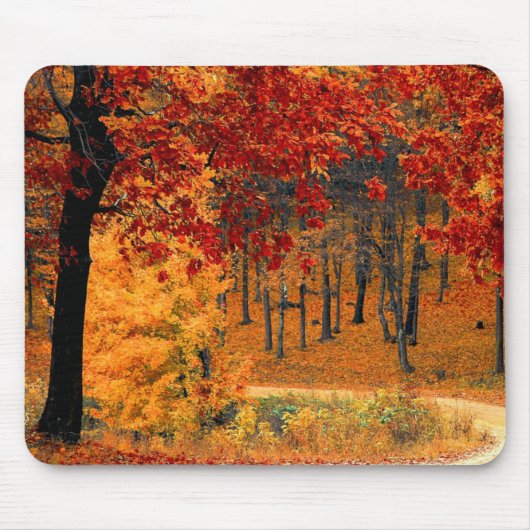 Herbststraße Mousepad (Vorne)