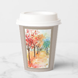 Herbststraße Pappbecher