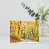 Herbststraße Postkarte (Stehend Vorderseite)