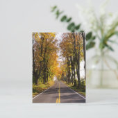 Herbststraße Postkarte (Stehend Vorderseite)
