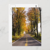 Herbststraße Postkarte (Vorne/Hinten)