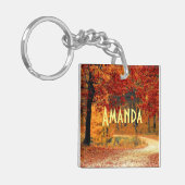 Herbststraße Schlüsselanhänger (Vorderseite links)