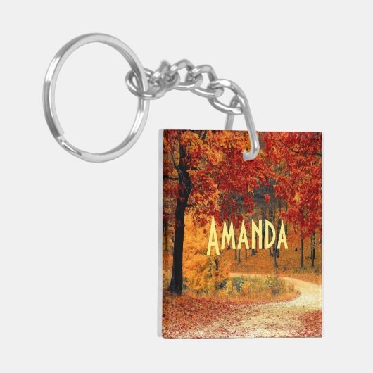 Herbststraße Schlüsselanhänger (Vorderseite links)