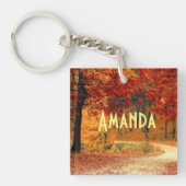 Herbststraße Schlüsselanhänger (Vorderseite)