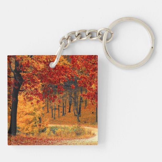 Herbststraße Schlüsselanhänger (Rückseite)