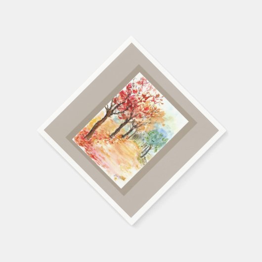 Herbststraße Serviette (Ecke)