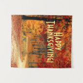 Herbststraße Wandteppich (Vorderseite (Horizontal))