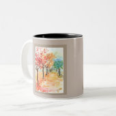 Herbststraße Zweifarbige Tasse (Vorderseite Links)