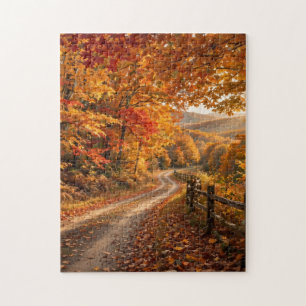 Herbststraßen-Puzzle Puzzle