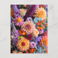Herbststrauß mit Dahlien, Freesien und Gerbera