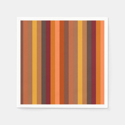 Herbststreifen Serviette (Vorderseite)
