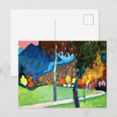 Herbststudie in Oberau, von Kandinsky, Postkarte (Vorne/Hinten)
