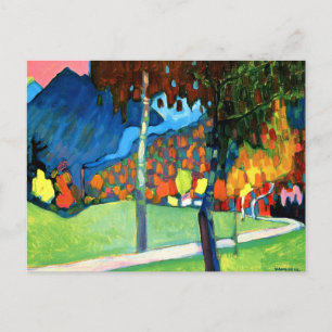 Herbststudie in Oberau, von Kandinsky, Postkarte