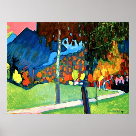 Herbststudium in Oberau bei Kandinsky Poster (Vorne)