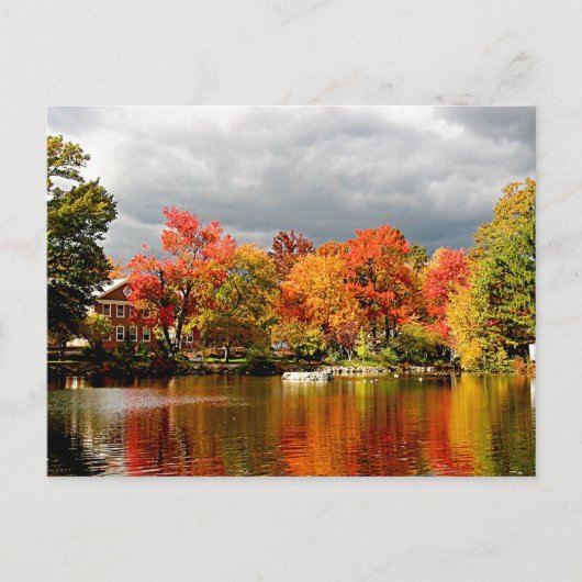 Herbststurm kommt postkarte (Vorderseite)
