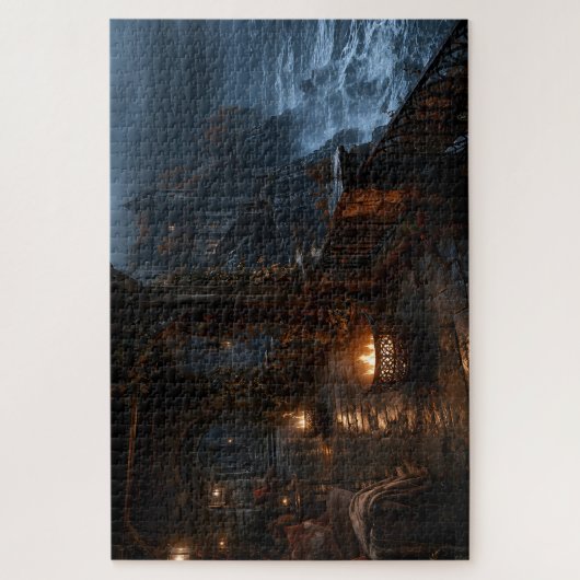 Herbststurm Meer Klippe Puzzle (Vertikal)