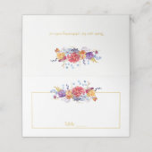 Herbstsukkulente Berries Blume Blätter | Platzkarte (Außenseite Aufgefaltet)