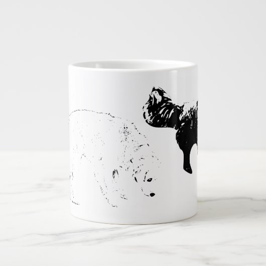 Herbstsumpf, zwei Hunde Jumbo-Tasse (Vorderseite)