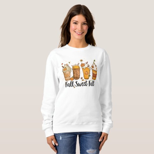 Herbstsüßer Fall Pumpkin Gewürzkaffee Sweatshirt (Vorne ganz)