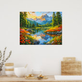 Herbstsymphonie. Blumenharmonie der Natur. Poster (Küche)