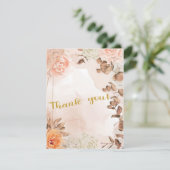 Herbstsymphonie Hochzeit Danke-Karte Dankeskarte (Stehend Vorderseite)