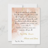 Herbstsymphonie Hochzeit Danke-Karte Dankeskarte (Rückseite)