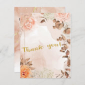 Herbstsymphonie Hochzeit Danke-Karte Dankeskarte (Vorne/Hinten)