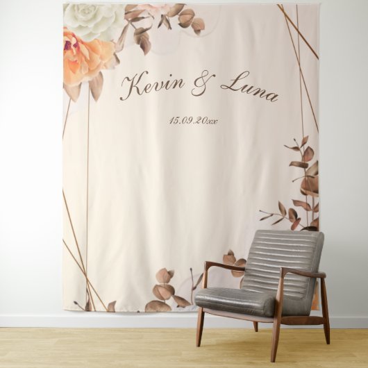 Herbstsymphonie Hochzeitswoche Foto Hintergrund Wandteppich (Beispiel)