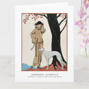 Herbstsymphonie-Mode-Illustration von G. Barbier Karte