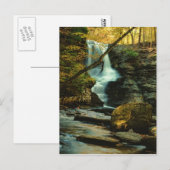 Herbstszene des Fulmer Falls Postkarte (Vorne/Hinten)