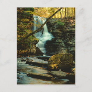 Herbstszene des Fulmer Falls Postkarte