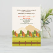 Herbstszene Einladung (Stehend Vorderseite)
