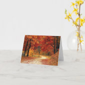 Herbstszene inspirierende Grußkarte Karte (Gelbe Blume)