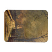 Herbstszene, Leeds, 1874 (Öl an Bord) Magnet (Horizontal)