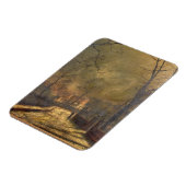 Herbstszene, Leeds, 1874 (Öl an Bord) Magnet (Linke Seite)