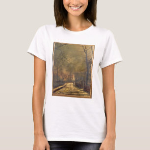 Herbstszene, Leeds, 1874 (Öl an Bord) T-Shirt