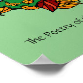 Herbstszene mit Zitat Poster (Ecke)