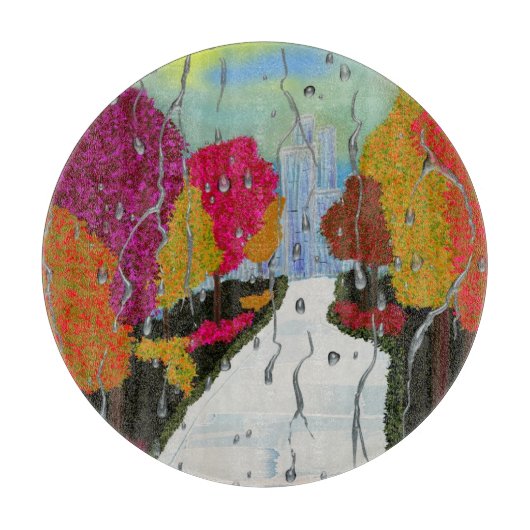 Herbsttag-Schürze Schneidebrett (Vorderseite)