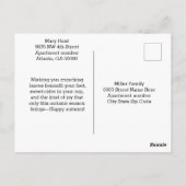 Herbsttage Kinder und Grenzkollie Postkarte (Rückseite)