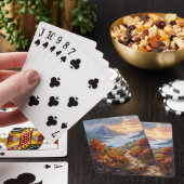 Herbsttagträume | Gemälde der Herbstberglandschaft Spielkarten (In Situ)