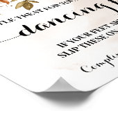 Herbsttanzfest-Feet-Zeichen Flip Flops Hochzeit Pa Poster (Ecke)