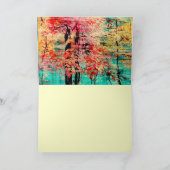 Herbsttapisserie, Fallgrußkarten, Bäume Karte (Innenseite)