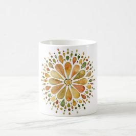 Herbsttasse mit farbigem Kreis  Kaffeetasse