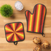 Herbsttäuschung Ofenhandschuh & Topflappen-Set (Oben Unten)