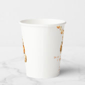 Herbstteddy Bären Kürbis Boho Babydusche Pappbecher (Rechts)